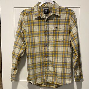 Volcom | Casual Yellow and Gray Checkered Shirt